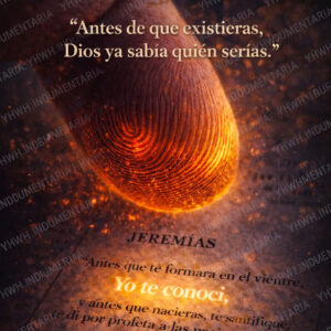 ANTES DE QUE EXISTIERAS, DIOS YA SABIA QUIEN SERIAS