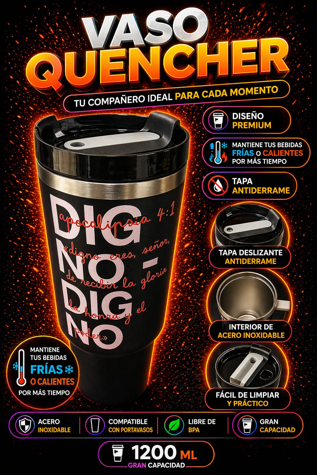 VASO QUENCHER 1200 ML