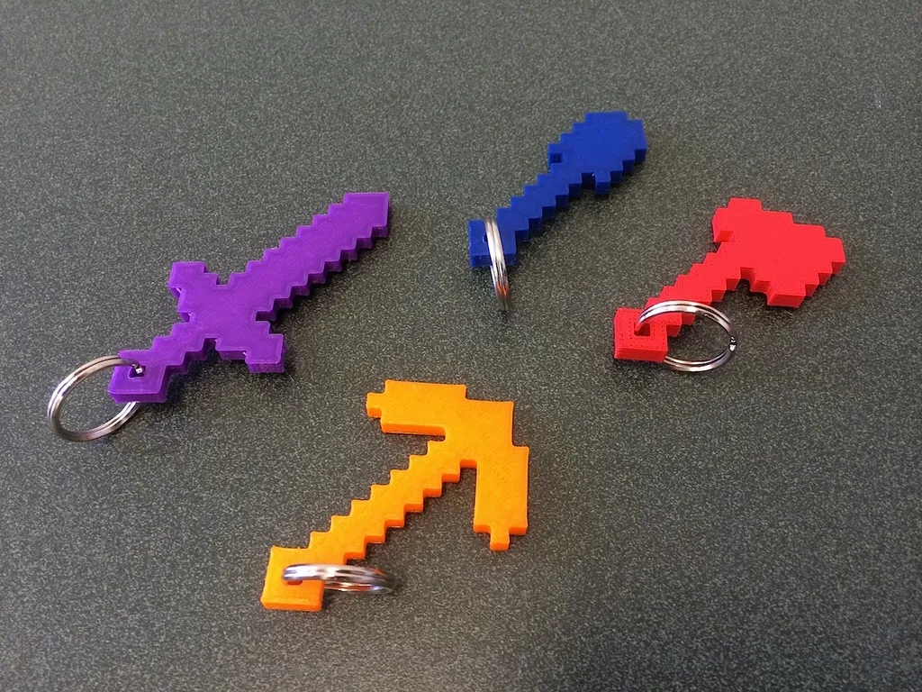ART.02.VARIO. LLAVEROS MINECRAFT X5 UNIDADES - Image 2