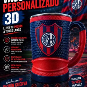 ART.04. VASO ESTILO CAMISETA SAN LORENZO