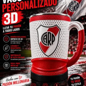 ART.05. VASO ESTILO CAMISETA RIVER