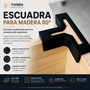 ART.01.CARPINTERIA.ESCUADRA PARA MADERA 90°