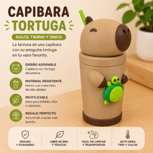 ART.05.VASO ANIMADOS CAPIBARA TORTUGA