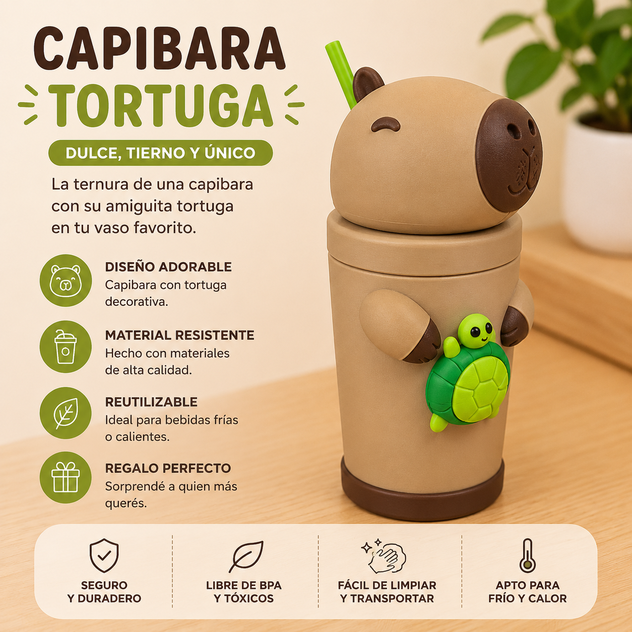 ART.05.VASO ANIMADOS CAPIBARA TORTUGA