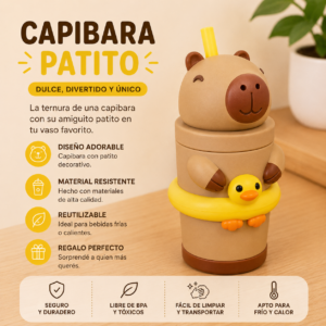 ART.06.VASO ANIMADOS CAPIBARA PATITO