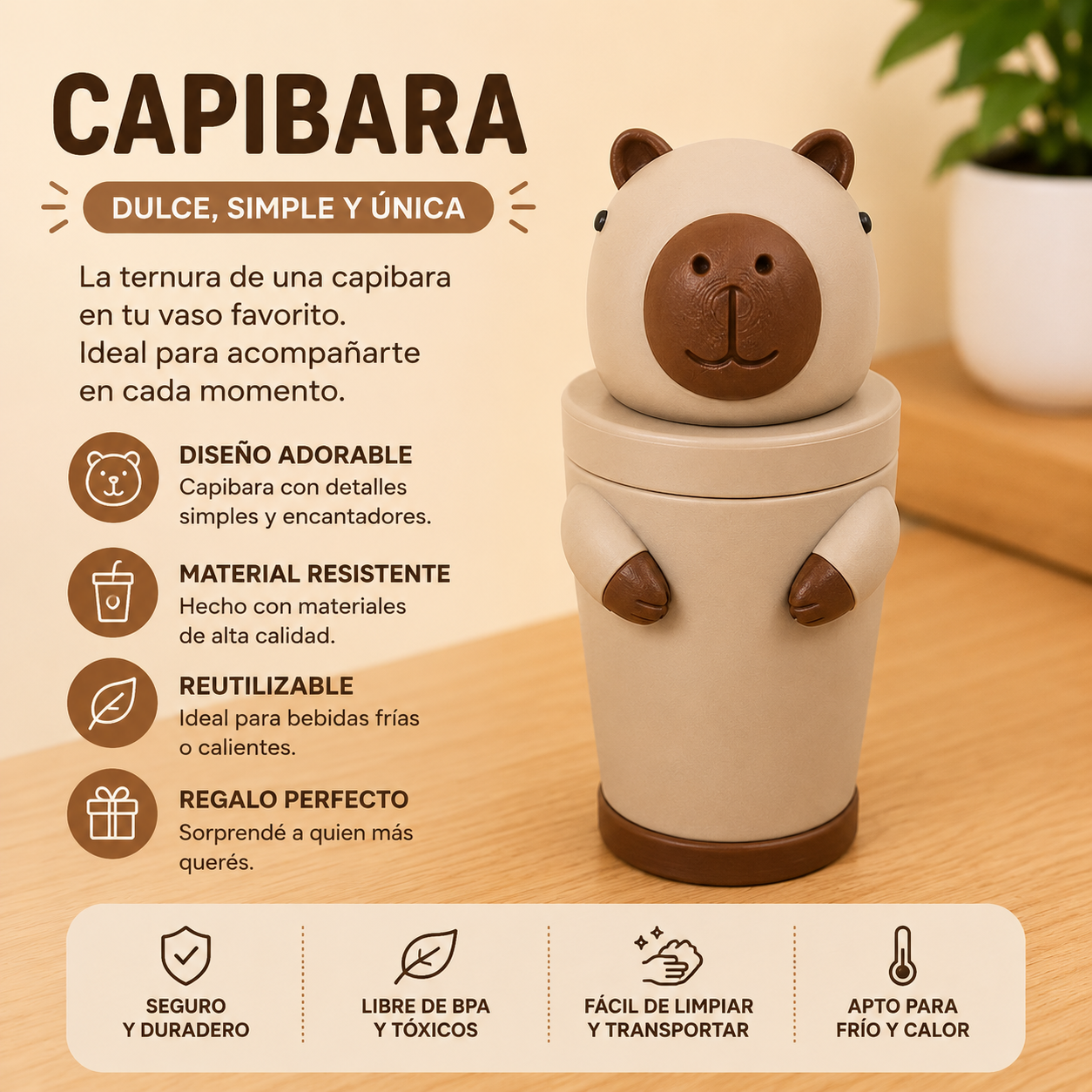 ART.09.VASO ANIMADOS CAPIBARA