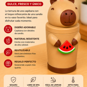 ART.11.VASO ANIMADOS CAPIBARA SANDIA