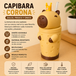 ART.12.VASO ANIMADOS CAPIBARA CORONA