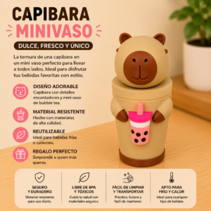 ART.13.VASO ANIMADOS CAPIBARA MINIVASO