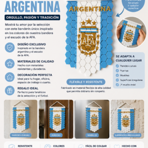ART.02.DECORACION BANDERIN ARGENTINA (21 CM)
