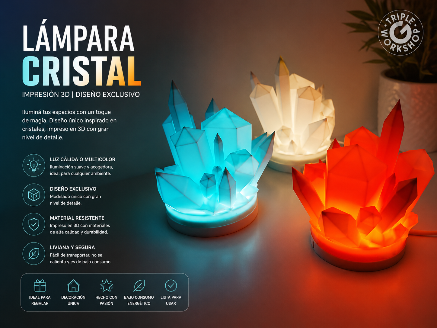ART.09.LAMPARA CRISTAL
