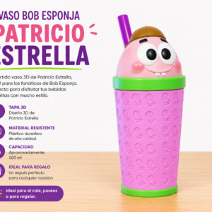 ART.16.VASO ANIMADO BOB ESPONJA PATRICIO ESTRELLA