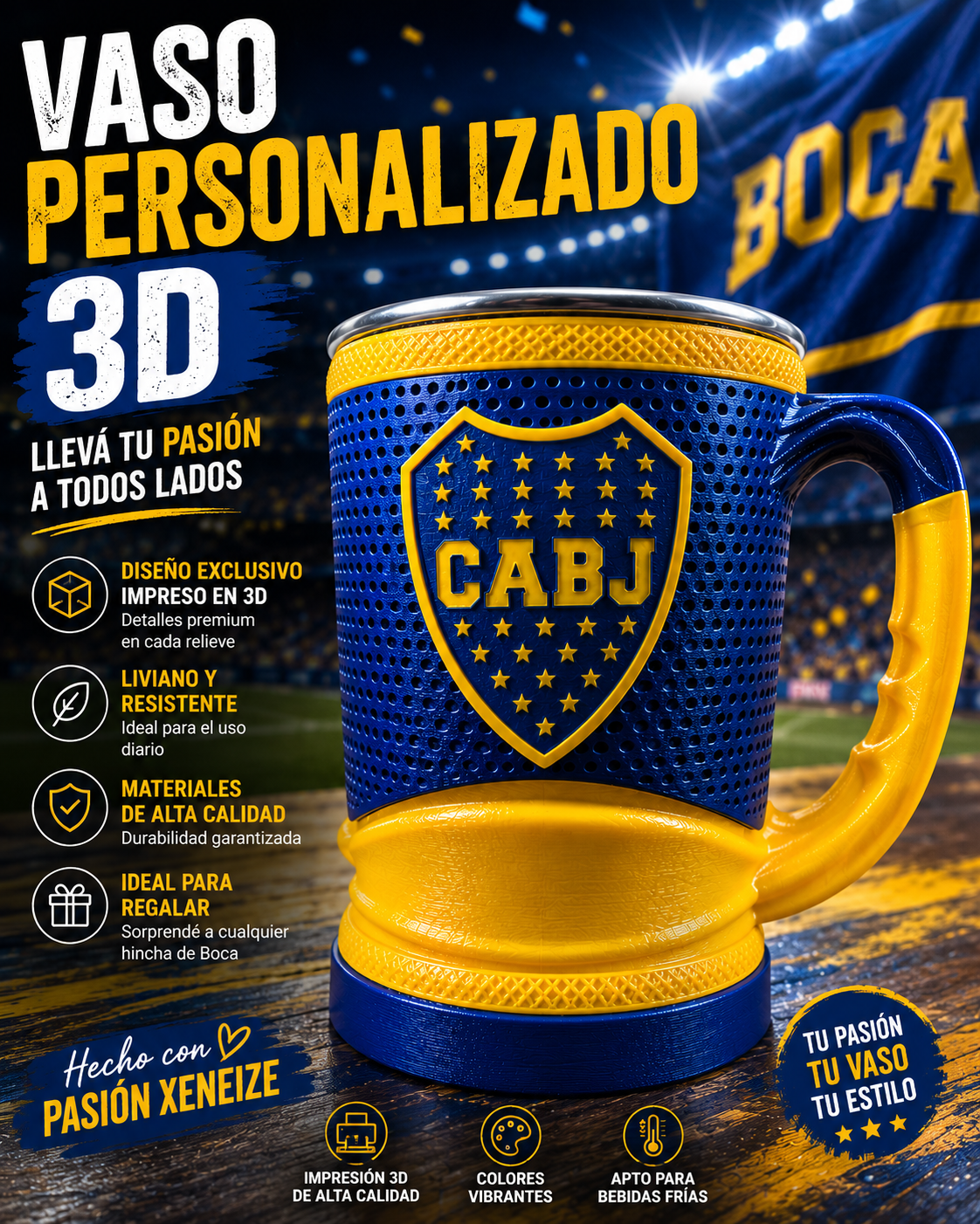 ART.O3. VASO ESTILO CAMISETA BOCA