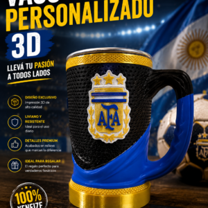 ART.02.VASO ESTILO CAMISETA ARGENTINA