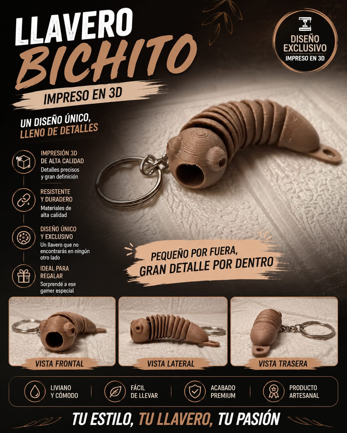 ART.05.LLAVERO.BICHITO ORUGA