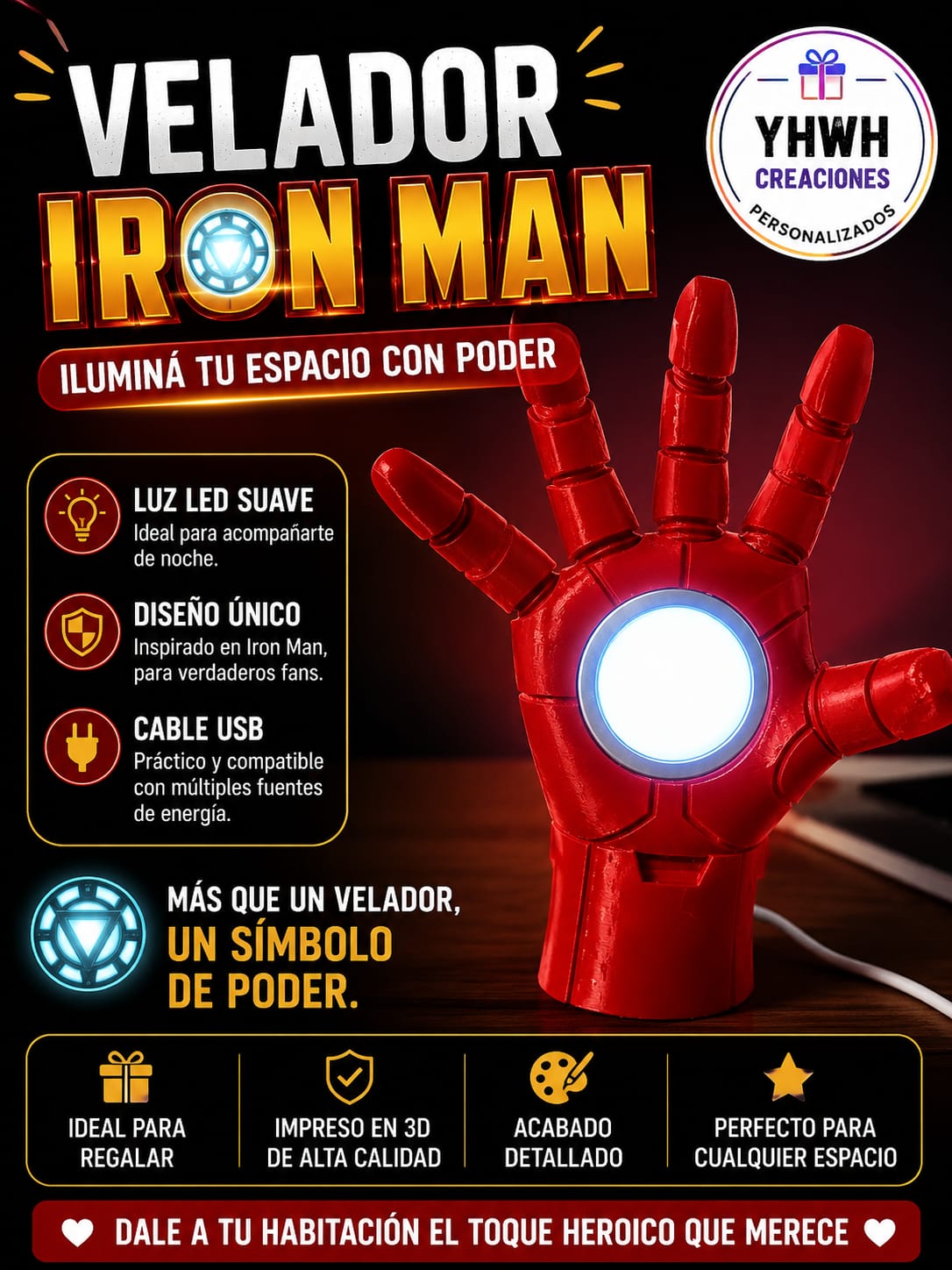 ART.11.VELADOR IRON MAN