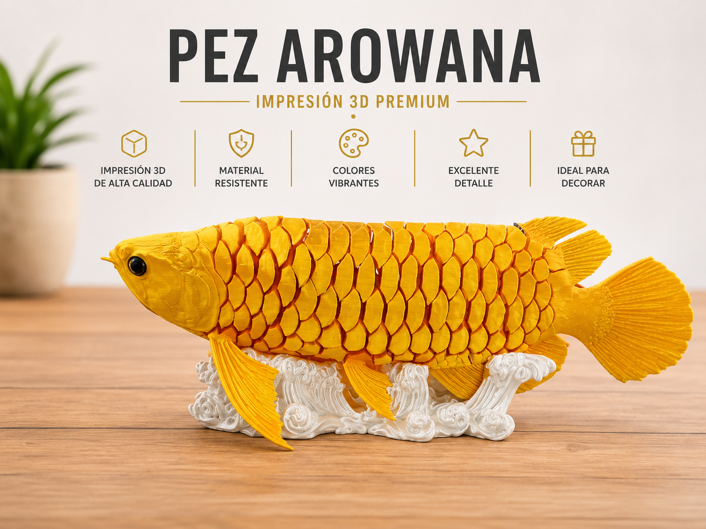 ART.11.ANIMALES PEZ DORADO (30 CM)