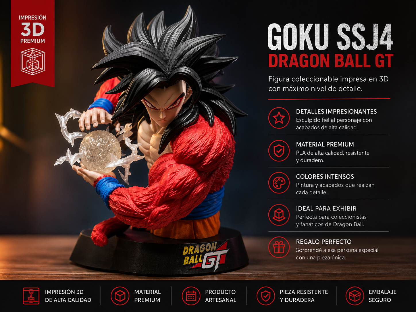 ART.05.PERSONAJE GOKU SSJ4 (33 CM)