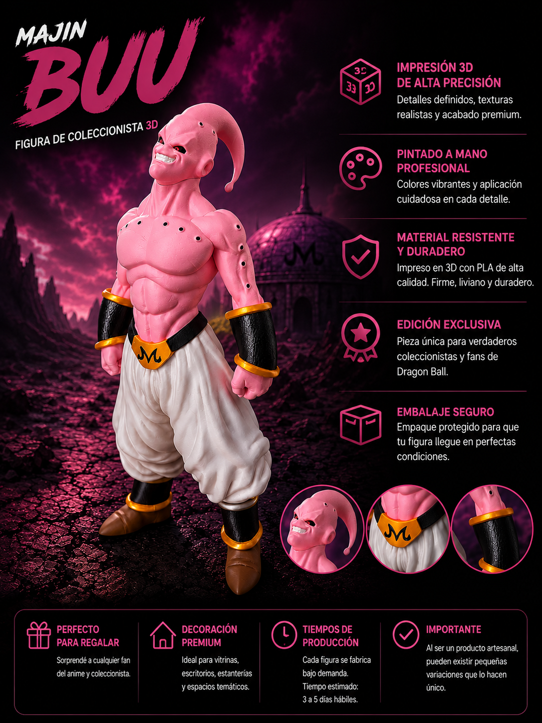ART.10.PERSONAJES MAJIN BUU (37 CM)