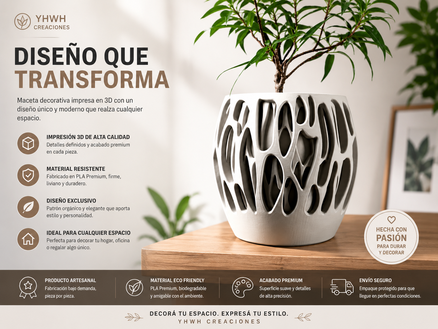 ART.05.MACETA DECORATIVA ORGÁNICA