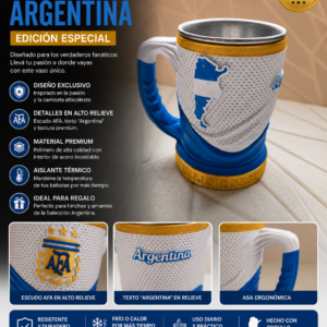 ART.06.VASO ESTILO CAMISETA ARGENTINA
