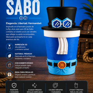 ART.20.VASO ANIMADO SABO ONE PIECE
