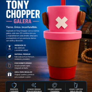 ART.22.VASO ANIMADO TONY CHOPPER GALERA ONE PIECE