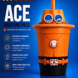 ART.25.VASO ANIMADO ACE ONE PIECE