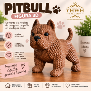ART.20.TEJIDO ANIMAL PERRO PITBULL (6,5 cm alto)