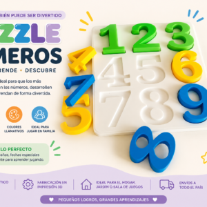 ART.02.APRENDIZAJE NUMEROS PUZZLE (16cm x 16cm)
