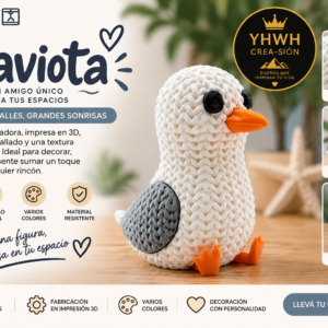ART.08.TEJIDO ANIMAL GAVIOTA (6 cm)
