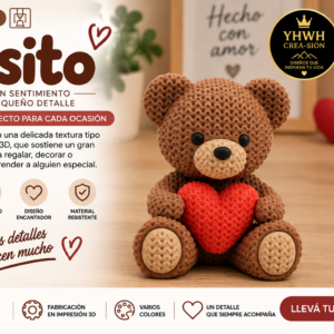 ART.17.TEJIDOS ANIMALES OSO (6 cm)