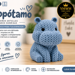 ART.18.TEJIDOS ANIMALES HIPOPOTAMO (7cm)